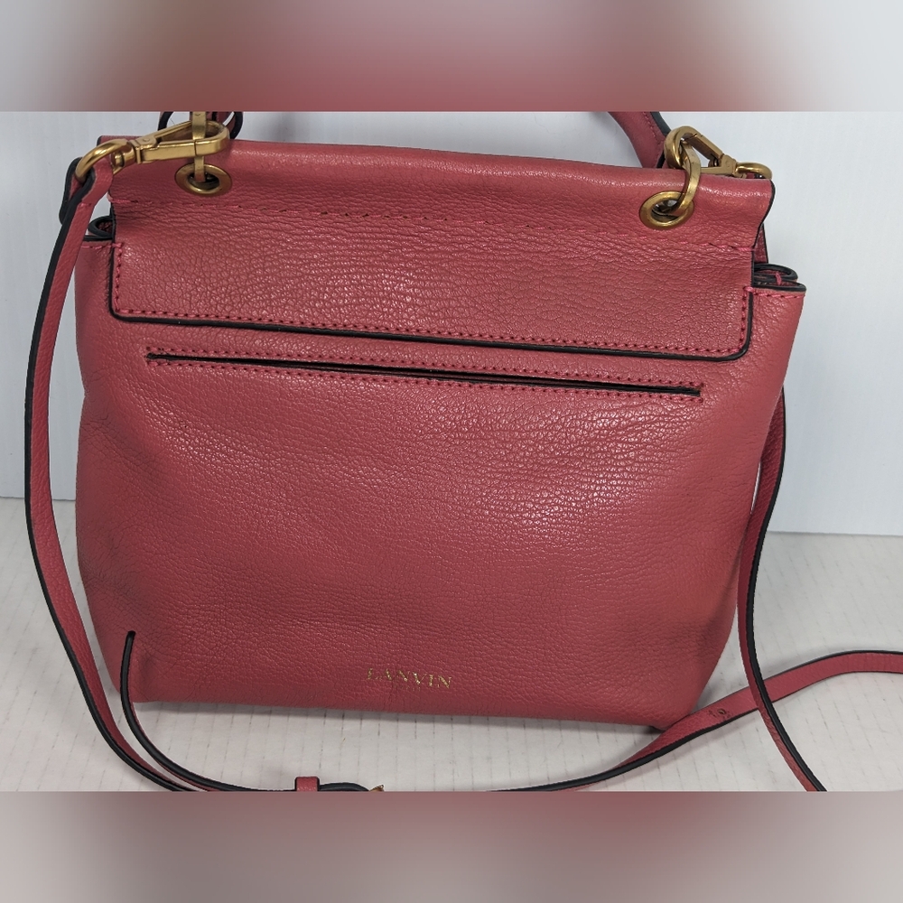 Lanvin mauve pink essential Smooth Calfskin Top Handle Shoulder Bag - Picture 3 of 10